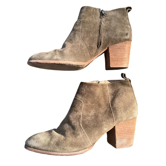 MADEWELL The Brenner Suede Booties Ankle Boot Brown Size 8.5 - Picture 5 of 16